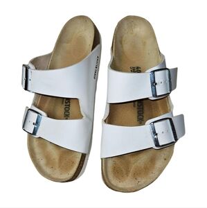 Birkenstock Women's Arizona SFB Sandals - White - Size 9